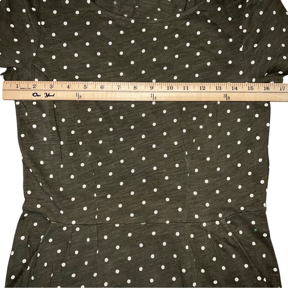 Boden Olive and White Polka Dot Dress size 6P - Picture 9 of 9